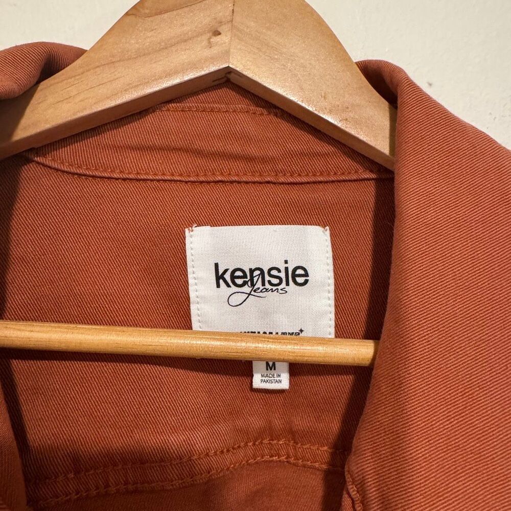 Kensie Women's Orange Jean Jacket Size Medium - Picture 3 of 6